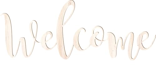 3 Inch Tall Custom Word Scroll Script Cursive Font MS Unfinished MDF Wood for Names, Initials,...