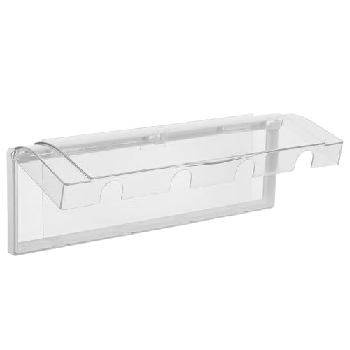 Hemobllo Caja de Enchufe Ultrafina para 4 Tomas Transparente Tapa Adhesiva Protectora contra Salpicaduras Cubierta para de Corriente de Pared Uso Interior y Exterior