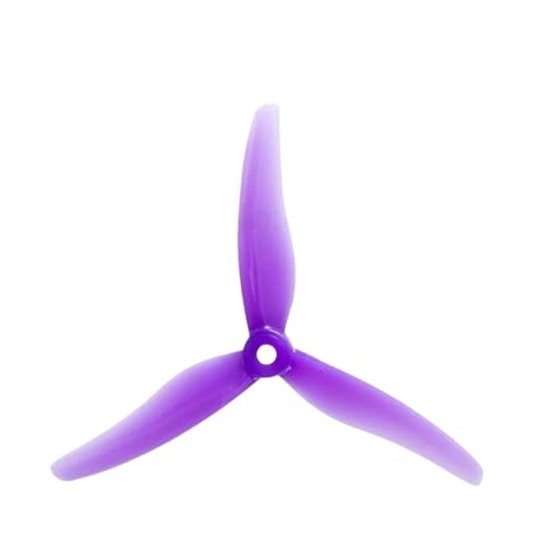 4PCS 51433 5INCH TRI PROPELLER PROPS CW CCW 3 FOR FPV RACING DRONE DRONE BRUSHLESSモーター類似のFPVドローンモデルと互換性(2 pairs purple)