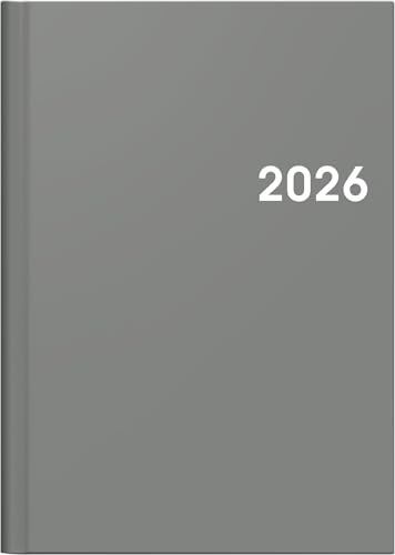 BRUNNEN Buchkalender Mod. 796 2026 | A5, Kunststoff, grau