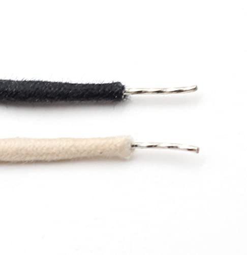 The Art Of Tone Gavitt Pushback Cloth Wire for Electric Guitar, 22awg Pre-tinned Stranded Copper Wire, 10 feet of Each Color, Black/White