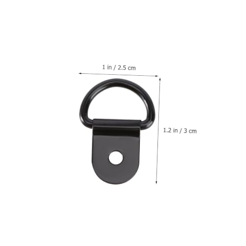 Image of Cabilock Black Hangers Metal Hangers 30pcs Hanging Photo D Ring Hooks Metal Black Photo Picture Single Hole Wall Art Picture Heavy Duty Clothes Rack