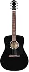 Fender Guitare acoustique, avec 2-Year Garantie, CD-60 Dreadnought V3 Design classique avec panneau de doigt de noyer arrondi et cordes en acier allié, finition noire brillant, dessus en épinette, comprend cas de feuille dure 2-Year Limité Fender Garantie, Spruce laminée T