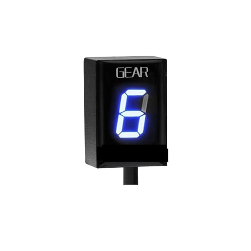 Indicateur de vitesse moto étanche double bleu 1-6 vitesses Hornet