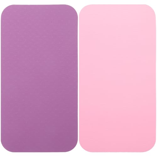 Toddmomy 2pcs Pilates Yoga Knee Pads Comfortable Yoga Kneeling Pad Extra Thick Yoga Knee Pad for Easy Travel and Storage?Purple, pink?