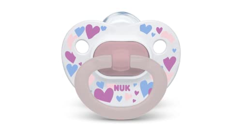 Image of NUK | Orthodontic Pacifiers | Pink-Powder Pink | 6-18 Months | Best Pacifier for Breastfed Babies | BPA Free | Shaped to Soothe Just Like Mom | 2-Pack