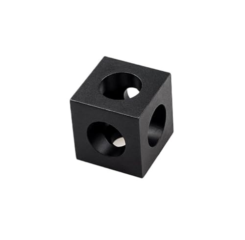 Connecteur d'angle cube 20x20x20mm noir pour profilé aluminium 2020
