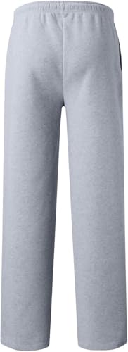 Mens Sweatpants Baggy Uncuffed Wide Leg Sweats Pants Warm Loose and Fit Stretch Polyester Open Bottom Lightweight Oversized Joggers Thermal Athletic Mens Trousers
