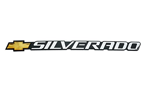 3D Raised and Strong Adhesive Decal Car Badge Emblem Replacement for Bowtie Silverado 99-07 Chevrolet 1500 HD 2500 HD 3500 HD 15114063 (Chrome)