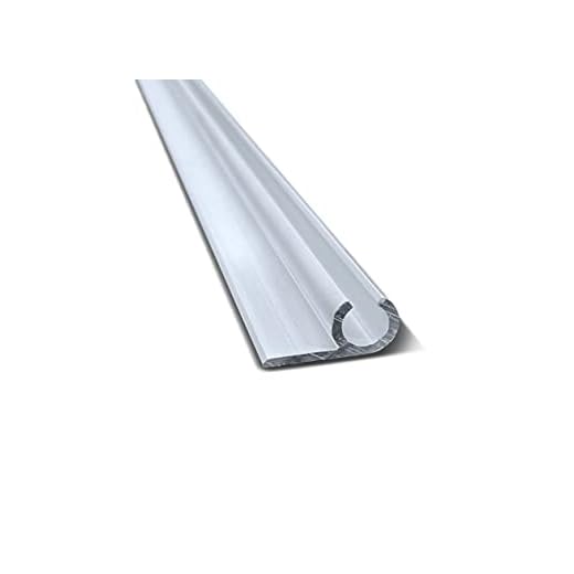 ANKO PLANEN Riel de tubería de 1m 7,5mm de Aluminio Riel de tubería de Tienda fijación al Techo 90° para tubería de 5,5mm - 8,5mm (1 m)