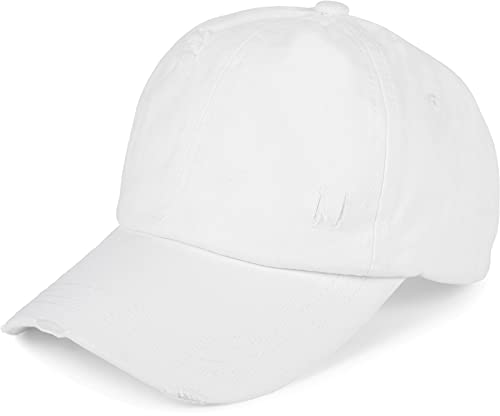 styleBREAKER Ladies Baseball Cap in Washed Destroyed Used Look, Ponytail, 6-Panel, Hook-and-Loop Fastener Adjustable 04023080