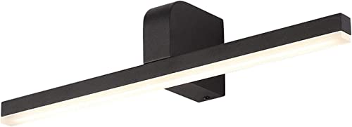 Aplique de pared moderno , Luz de espejo Lámpara de tocador LED Luz de espejo negra moderna, con pantalla de acrílico, cálido de 3000 K, lámpara de gabinete con espejo con luz LED Compatible with ., r