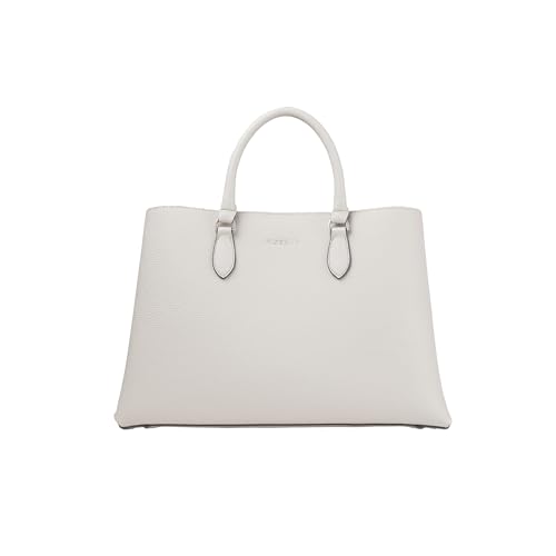 Fiorelli Women's Emery Large Satchel Bag, Stylish Handbag with Grab Handles & Crossbody Strap, Light Stone Faux Leather