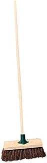 10" Stiff Sweeping Yard Brush, Natural Hard Broom Stiff Brush with Handle