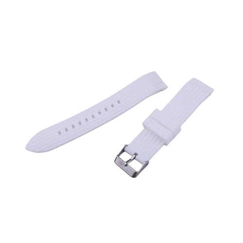 Bracelet montre silicone 20mm boucle incurvée compatible Seiko Tissot Mido