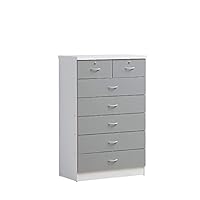Hodedah チェスト グレー 7段 上段2段鍵付き 【日本正規輸入品】 Amazon.co.jp: Hodedah チェスト グレー 7段 上段2段鍵付き
