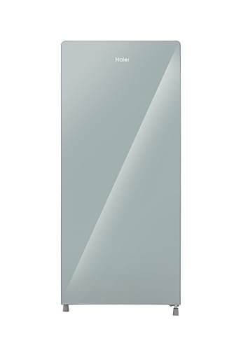Image of Haier 190L 3 Star Direct Cool Single Door Refrigerator|Premium Glass Finish|3 Toughened Glass Shelves|Large Veg Box|1 Hour Icing Technology|Easy Clean Back (HRD-2103CMG-P, Mirror Glass)