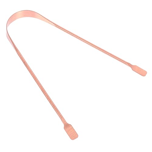 Ipetboom 1pezzi Pulitore di Lingua in Rame Raschietto per Lingua Pratico e Resistente Detergente Orale per Igiene Orale Multifunzionale Ergonomico