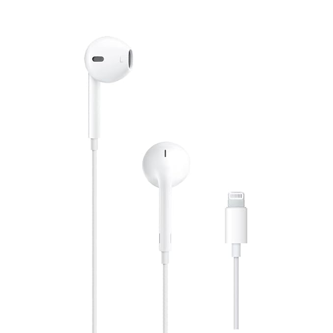 Wired Earphones USB-C Compatible with iPhone, Lightning Headphones with HD Mic, Deep Bass Stereo Sound, Noise Cancelling, in-Line Remote & Volume Control (Lightning Earphone)