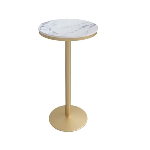 SDA287MZ Bistrós Mesa de Bar Redonda de mármol, Mesa de cóctel for Interiores y Exteriores, caravanas, Patios, Catering, Fiestas, Eventos comerciales Cafeterías(Grande)