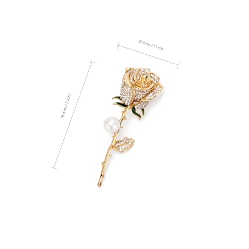 Image of Wynameleri Lapel Pins Brooch Fashion Design with Pearl in Gift Box