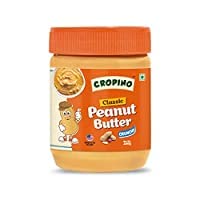 INDIAN BLESSING CROPINO Classic Peanut Butter Crunchy | Made with Roasted Peanuts | Gluten Free | High Protein | Cholesterol Free | Non GMO | Ready to Eat | Vegan (400G)