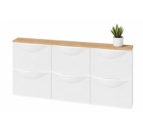 RETIMBER Works Trones Holzplatte Eiche Brett, für 3 Trones 154,1 x 15,9 x 2 cm, Abdeckplatte für Trones Schuhschrank, Brett Eiche Platte, Eichenplatte Massiv Holzplatte
