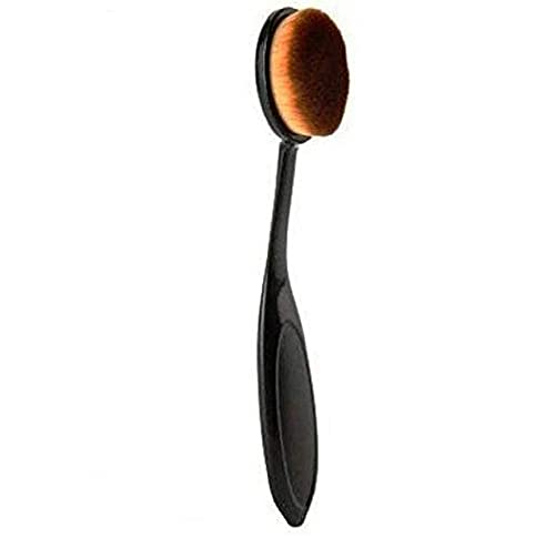 Tiny Deal_Oval Makeup Brush Set Professional Oval Toothbrush Foundation Contour Concealer Eyeliner Blending Cosmetic Brushes Tool (Black 1 Pc)-picture-22