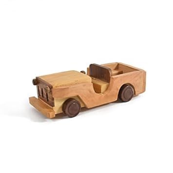 Wooden Classical Vintage Open Car Jeep Best Wooden Toy Wooden Vintage Open Jeep for Kids Play Gift for Kids