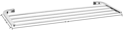 Image of Plantex Smero Pure Brass Towel Hanger for Bathroom /Bathroom Towel Rack /Bathroom Accessories - Aqua(Chrome)