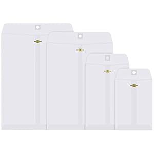 Frienda 50 Stück Kraftpapier Umschläge mit Klammern