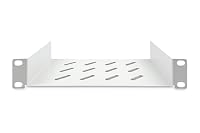 DIGITUS Fachboden - 1HE - 10-Zoll (254 mm) - Für Netzwerk-Schrank - 150 mm Tief - Perforiertes Stahl-Blech - Grau – Ansicht 2