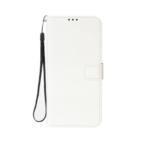 POCO F8 Ultra/POCO F8 Pro �p�̎蒠�^ �J�o�[ �X�^���h�@�\ �l�C �X�g���b�v�t�� �P�[�X �ϏՌ� CASE �����K���X�t��(�z���C�g)