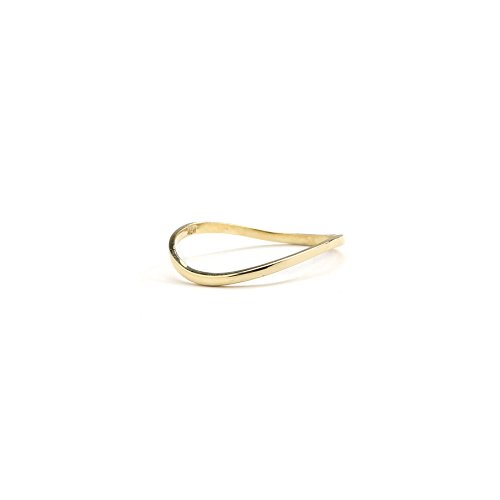 Floreo 10k Yellow Gold or White Gold or Rose Gold 1.5mm Curved Thumb Ring3