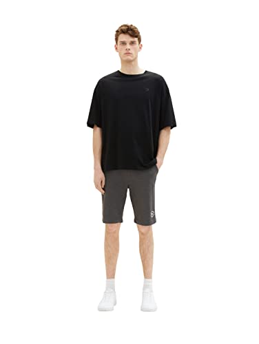 TOM TAILOR Herren 1036329 Bermuda Sweatpants Shorts, 11086 - Dark Grey Melange, S – Ansicht 5