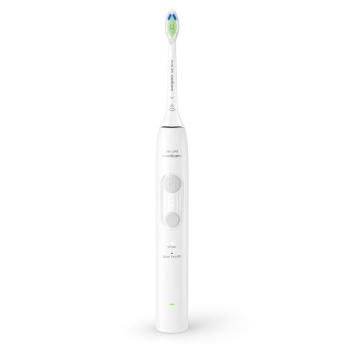 Philips Brosse à dents électrique Series 4100 HX4042/41, 31000 mouvements/min, capteur de pression, minuterie, 2 modes, 2 têtes, blanc