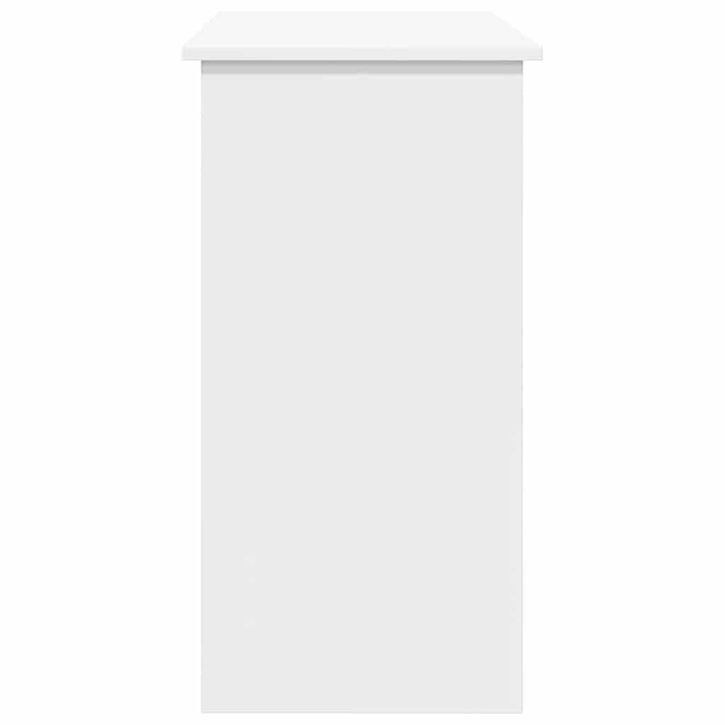 Biurko białe 80 x 40 x 75 cm z materiału drewnopochodnego, trwałe i łatwe w pielęgnacji, wszechstronne zastosowanie, do gabinetu, sypialni, salonu i biura, z dużą powierzchnią roboczą