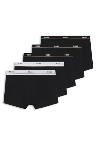 BOSS Herren Trunk 5p Co/EL Boxershorts, New - Black1, XL EU