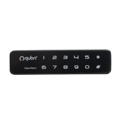 Image of Quba Smart Lock for Cabinets and Wardrobe (Jet Black)-3 Operating Modes, Sleek Touchpad Furniture-Lock w /Password-Admin & User Mode-E Key for Emergency Unlock-for Home, Office Alimrah (QS-002-P)
