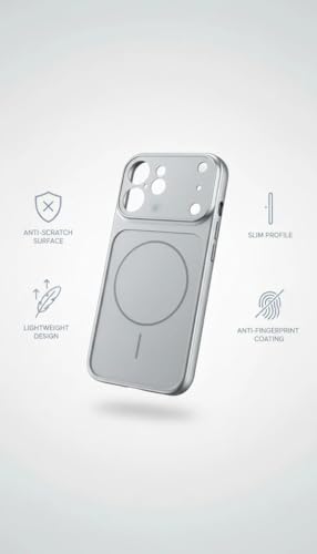 Image of for iPhone 16 |Convert to 17 pro /17 Pro Max Style Premium Back Glass Magsafe Wireless Charge Converter Cover Magnetic Case for iPhone 16 |Convert to 17 pro /17 Pro Max (Silver)