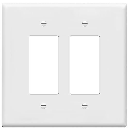 ENERLITES Double Decorator Switch Cover Wall Plate