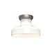 Alora Mood FM540011BNGO Westlake Flush Mount, Brushed Nickel/Glossy Opal Glass
