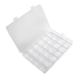 24 compartiments : cette boîte en plastique transparent dispose de 24 compartiments, vous permettant d'organiser et de ranger facilement vos bijoux, perles et autres petits articles.