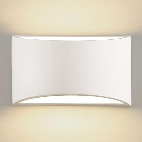 Wall Lights Indoor and Outdoor Modern Ceramic LED Wall Lamp for Living Room, Hallway, and Bedroom Arched, Warm White Cover