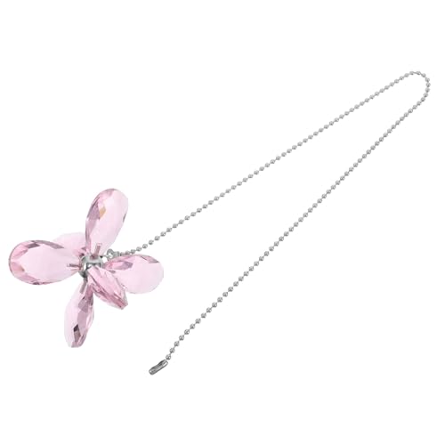 MOTHNUR Prolunga Catena Ventilatore Soffitto con Pendaglio Fiore e Suncatcher Cristallo Estensione Decorativa per Giardino Balcone e Terrazza Montaggio Facile e Suono Campanellini
