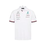 Ribbed collar Mercedes AMG Petronas F1 Team Polo Shirt White 2022 M