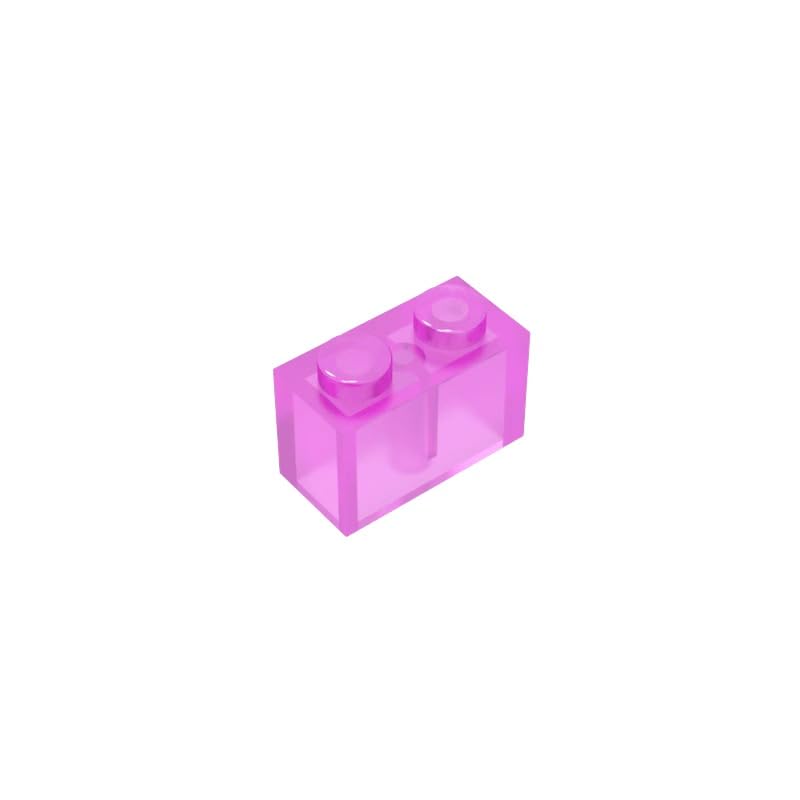 3004 Basic Bricks Brick 1x2 50 Pieces GDS-532 Compatible with Lego Building Blocks Color:Trans Dark Pink
