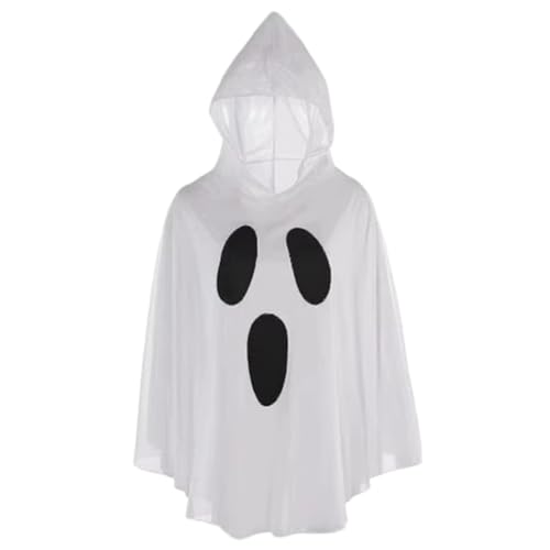 Costume fantôme pour adulte blanc léger et confortable pour poncho cosplay Halloween