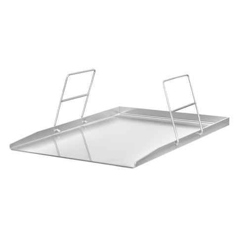 Placa de parrilla de acero inoxidable, rectangular, para cocinas, tiendas, restaurantes, hoteles, 48 x 34 cm