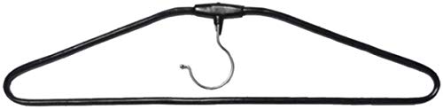 Image of SAWS Heavy-Duty Stainless Steel Cloth Hangers, Black, 20 Pcs